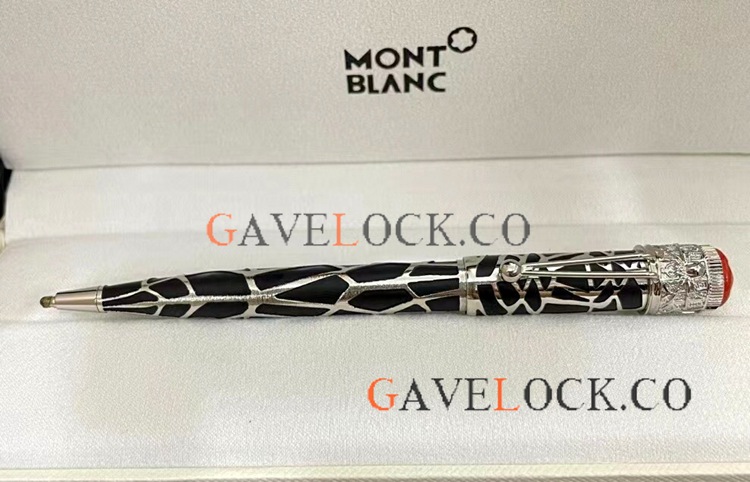 Luxury Replica Mont blanc Spider Ballpoint Black&Silver Pen